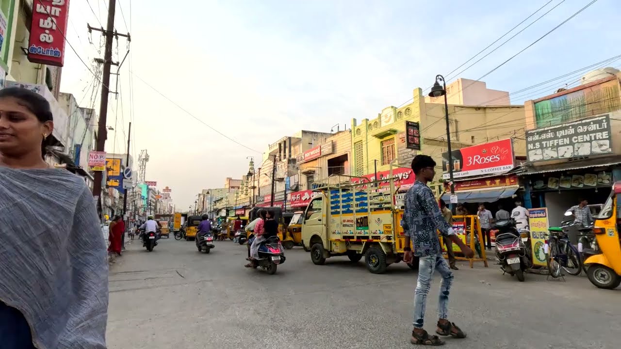 Madurai City Tour 🔥 Part 1 🔥 West Masi St, Madurai, Tamil Nadu, India 🔥 [5.3K UHD] 🔥 60 FPS