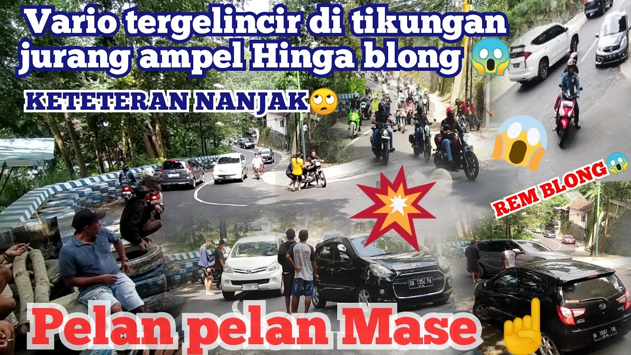 Vario kocar kacir di tikungan jurang Ampel