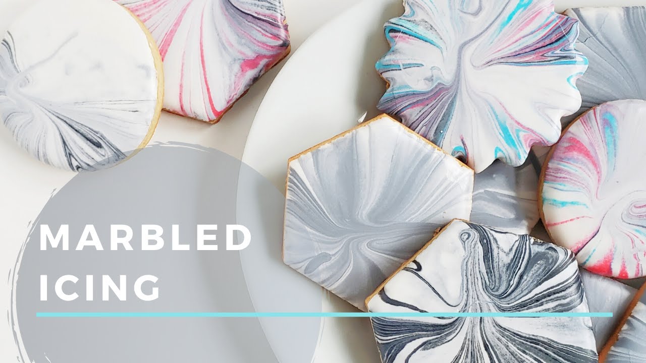 Easy Marbled Royal Icing Tutorial (Dipped Cookies)