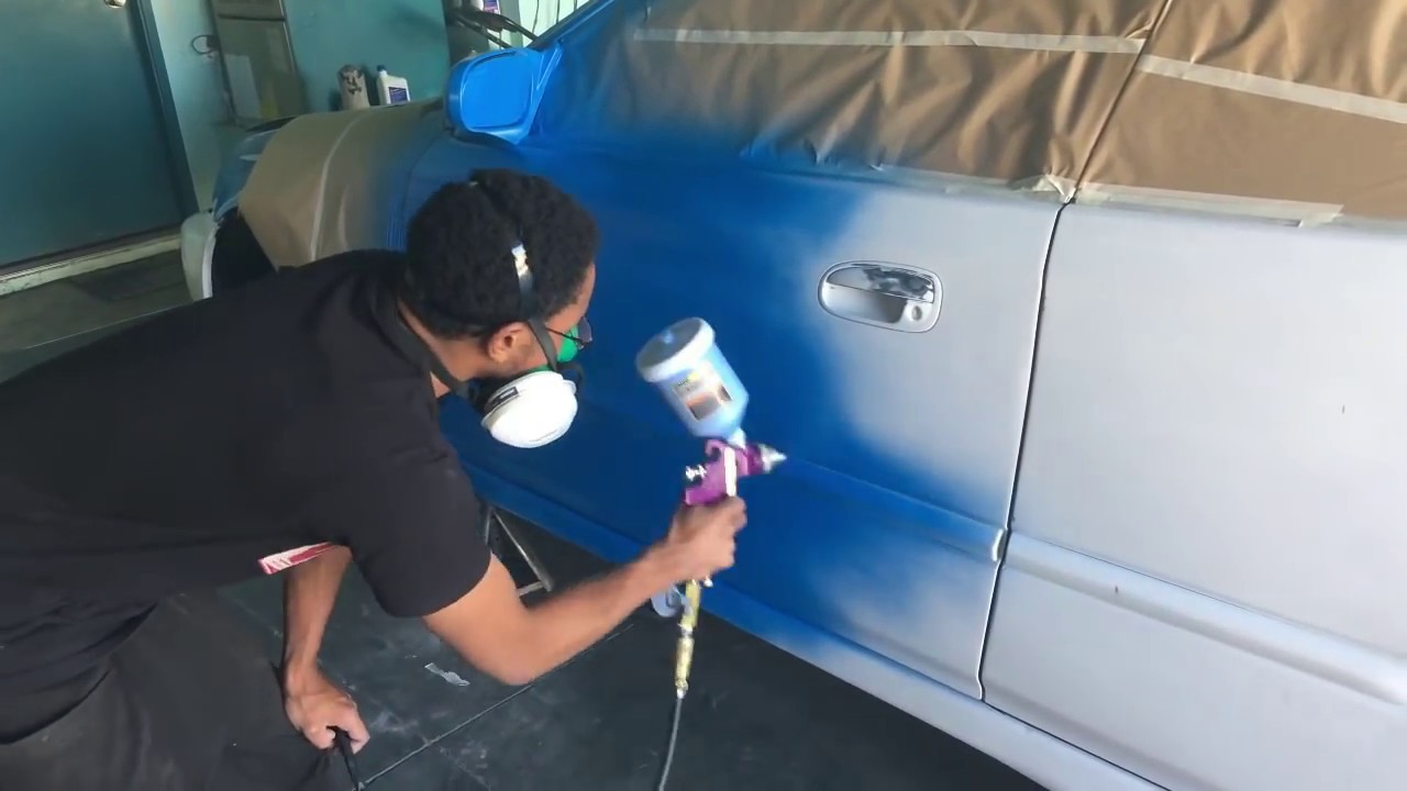 $50 PAINT JOB Rustoleum Gloss Sail Blue Civic