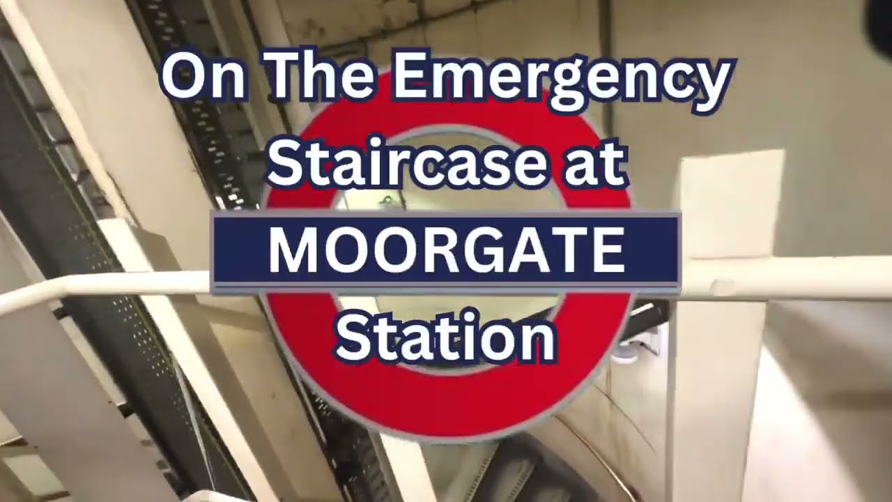 Walking down the emergency staircase at Moorgate station.