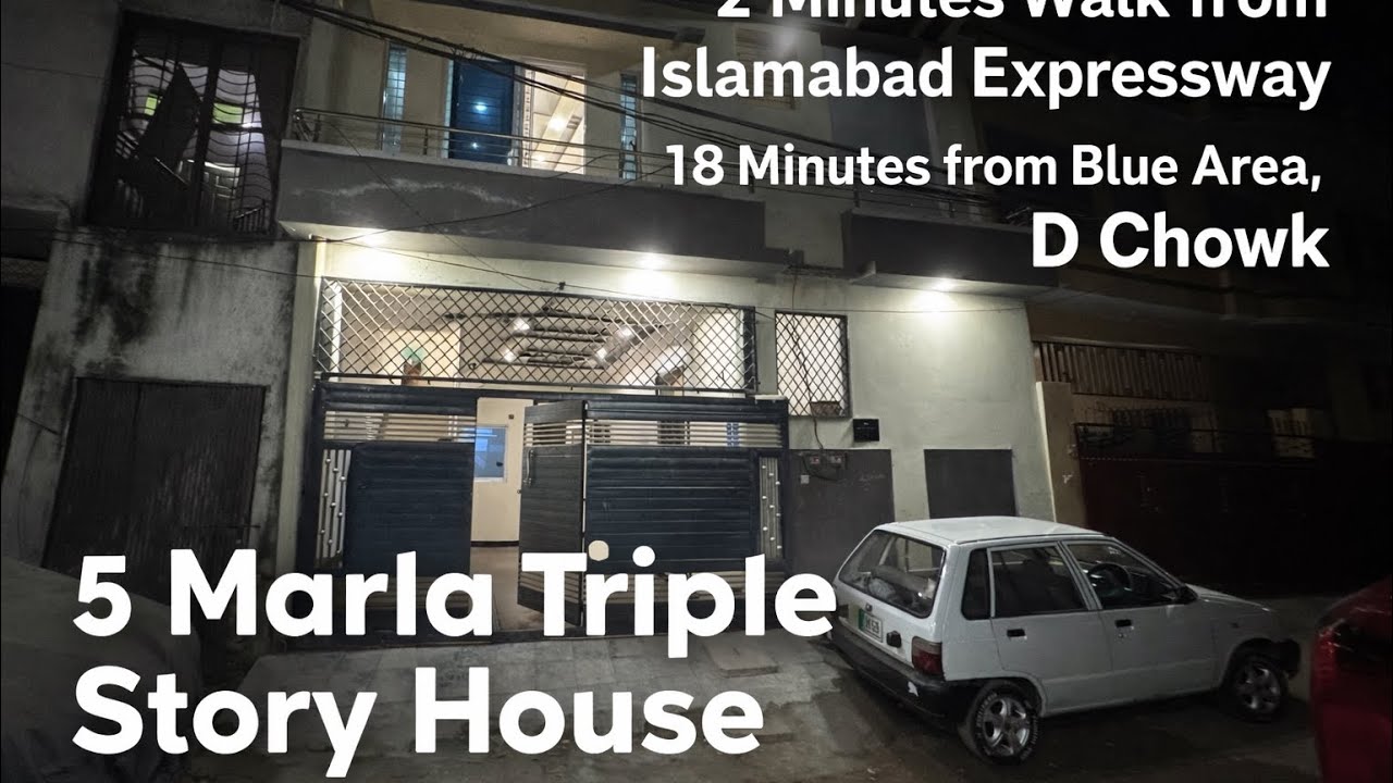 5 Marla Triple Story house for sale in islamabad Just 2 minutes Walking From islamabad expressway