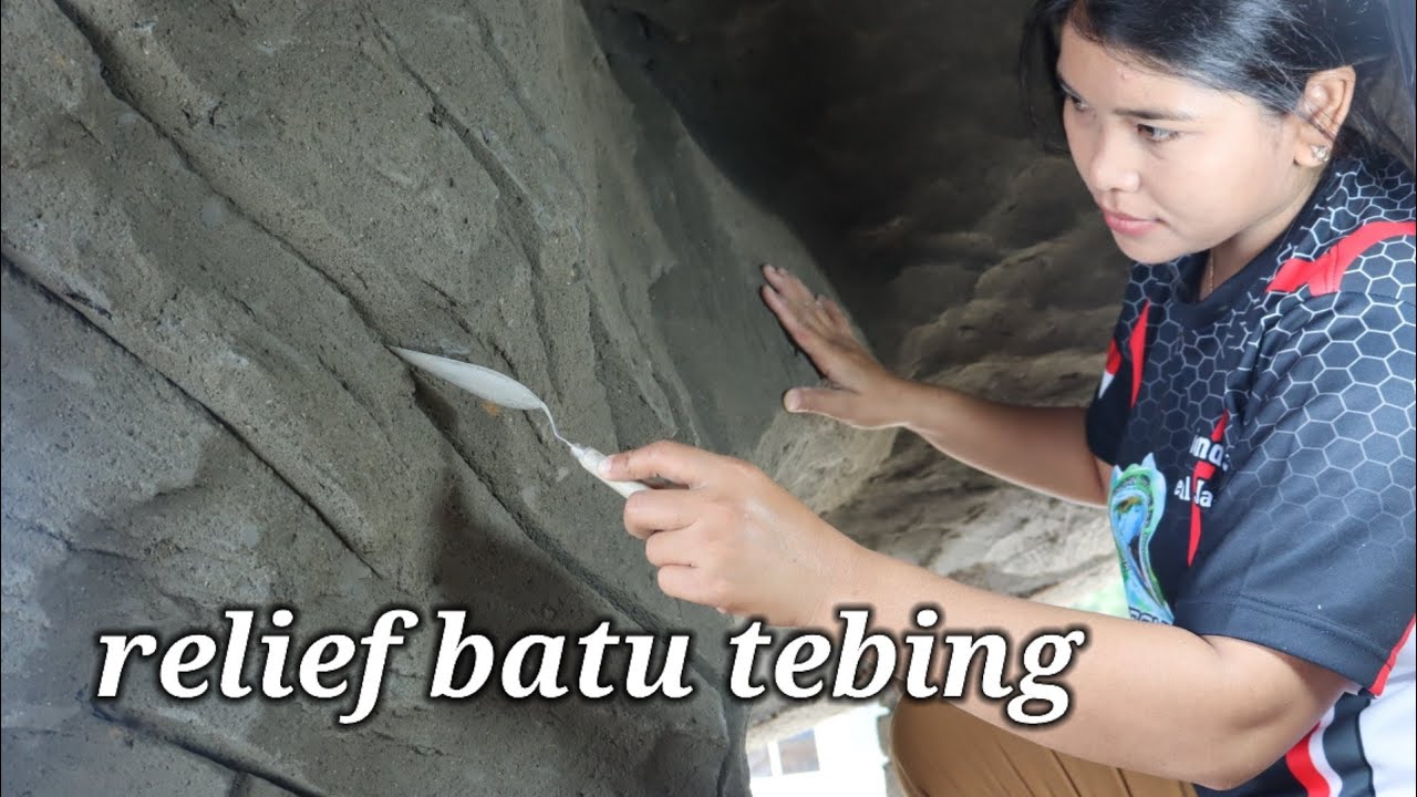 cara membuat relief batu tebing untuk pemula #artificialrock