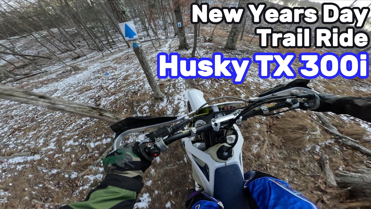 Husqvarna TX 300i Freezing New Years Day Trail Ride