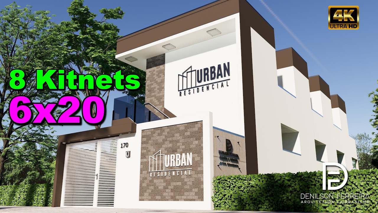 176 - 8 Kitnets Modernas em terreno 6x20: Projeto Ideal para Investir!