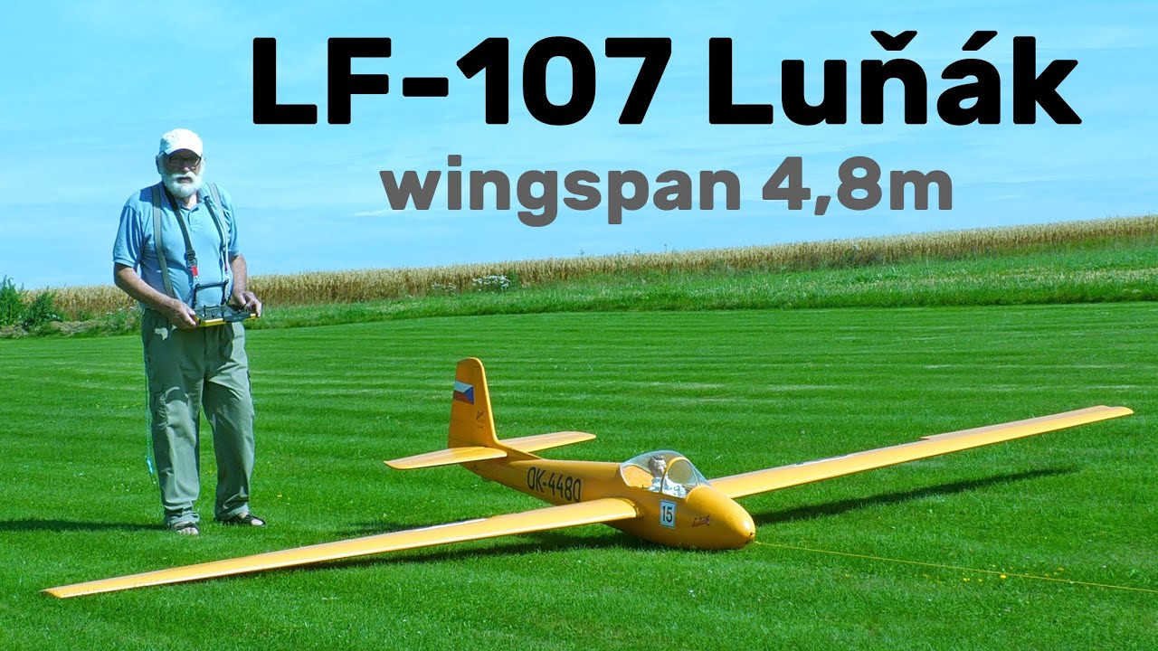 LF-107 Luňák | 4,8m and 9kg! scale RC glider | 4K | Rokytnice 2024