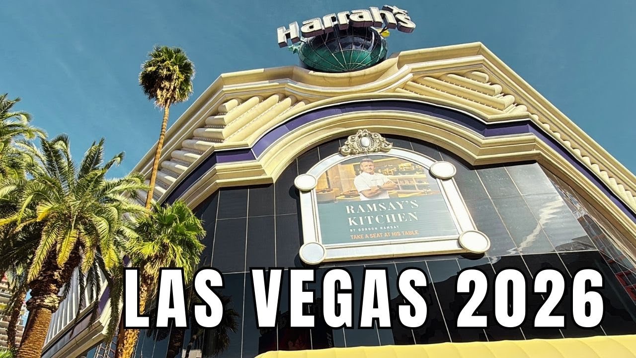 Пешеходная экскурсия по отелю и казино Harrah's в Лас-Вегасе в январе 2026 года — как он будет вы...