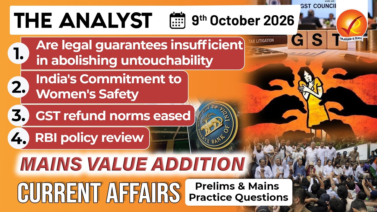 Current Affairs Today 9 Oct 2026 I UPSC Daily Current Affairs I The Hindu Analysis I The Analyst