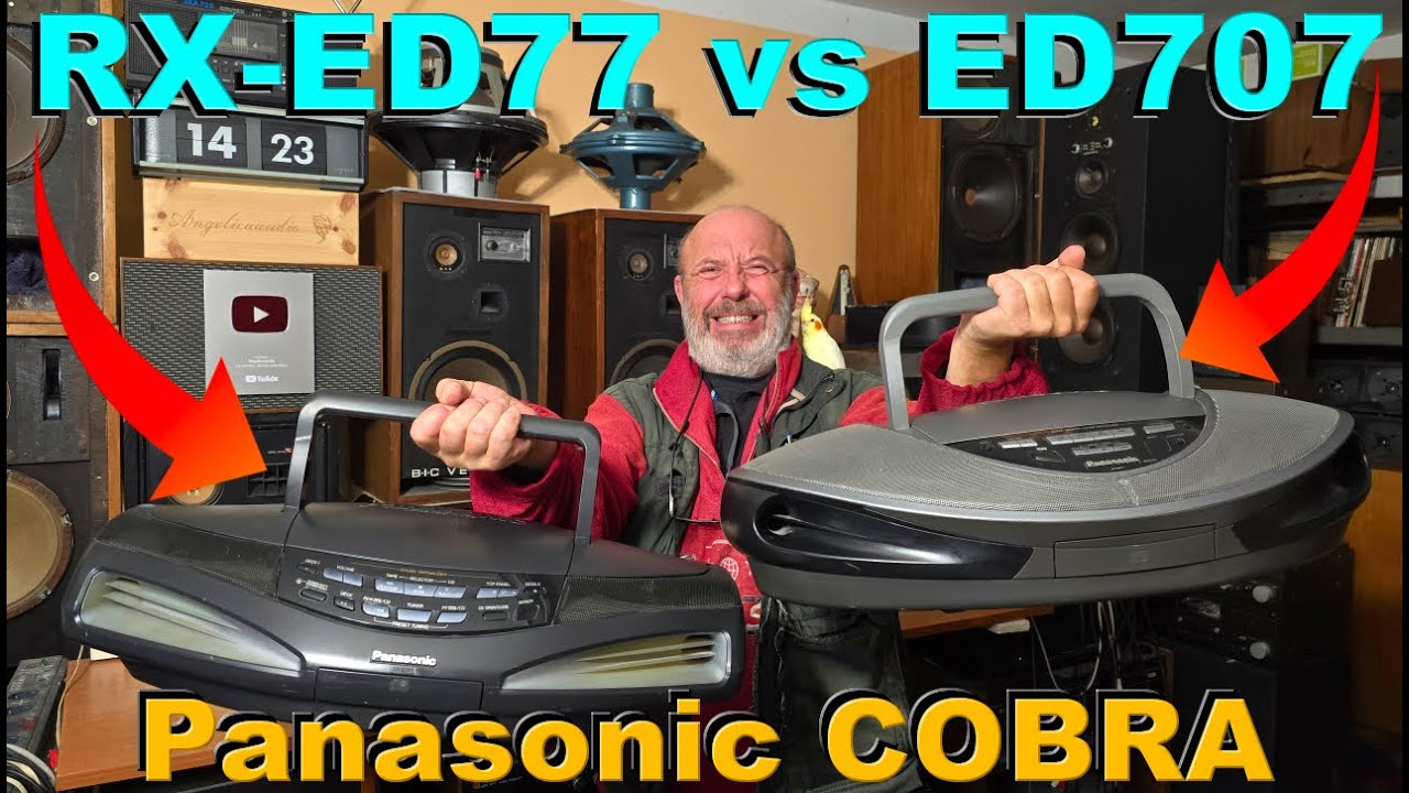 Редкий винтажный бумбокс Panasonic Cobra RX-ED77 против RX-ED707: сравнение звучания.