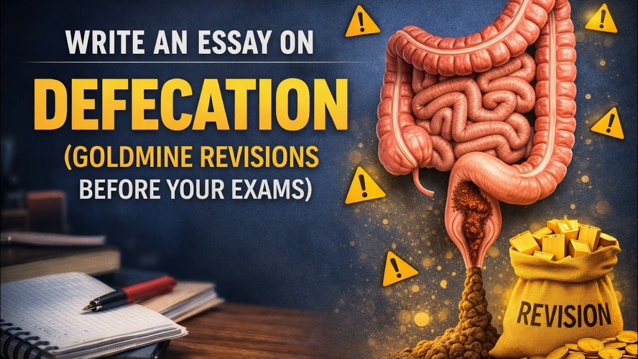 Q/A: WRITE AN ESSAY ON DEFECATION REFLEX||[GIT PHYSIOLOGY 
