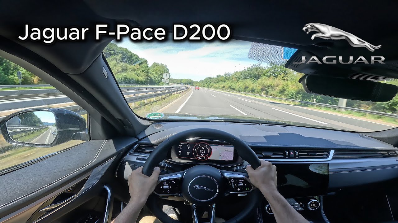 2024 Jaguar F-Pace D200 TD (201 hp) - On the German Autobahn