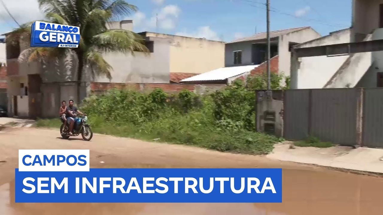 Moradores do Parque Pecuária, em Campos (RJ), estão indignados com falta de infraestrutura