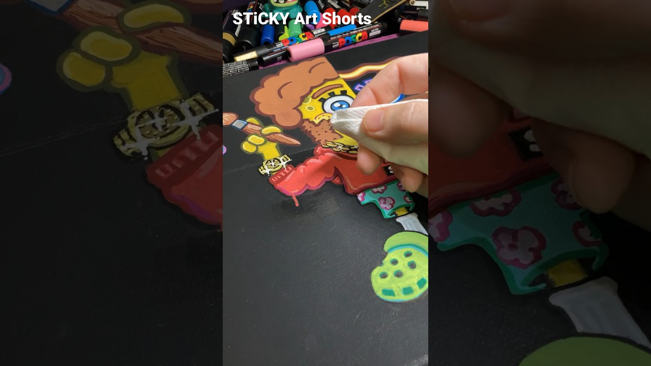 Artist Fails - What Drawing with Posca Markers is Really Like 😂#art #shorts #fypシ
