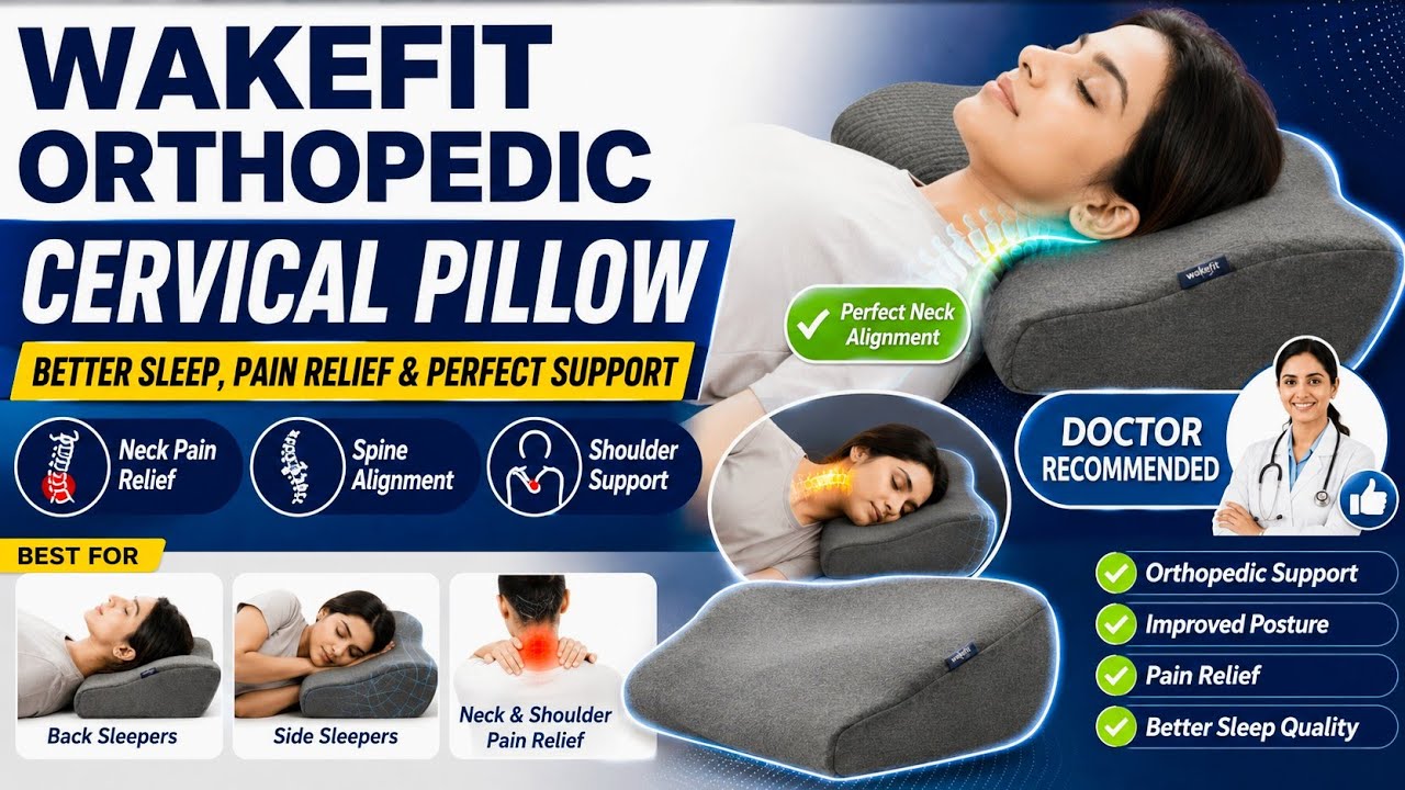 Wakefit Orthopedic Cervical Pillow Unboxing & Review | Memory Foam | Neck & Shoulder Pain Relief |