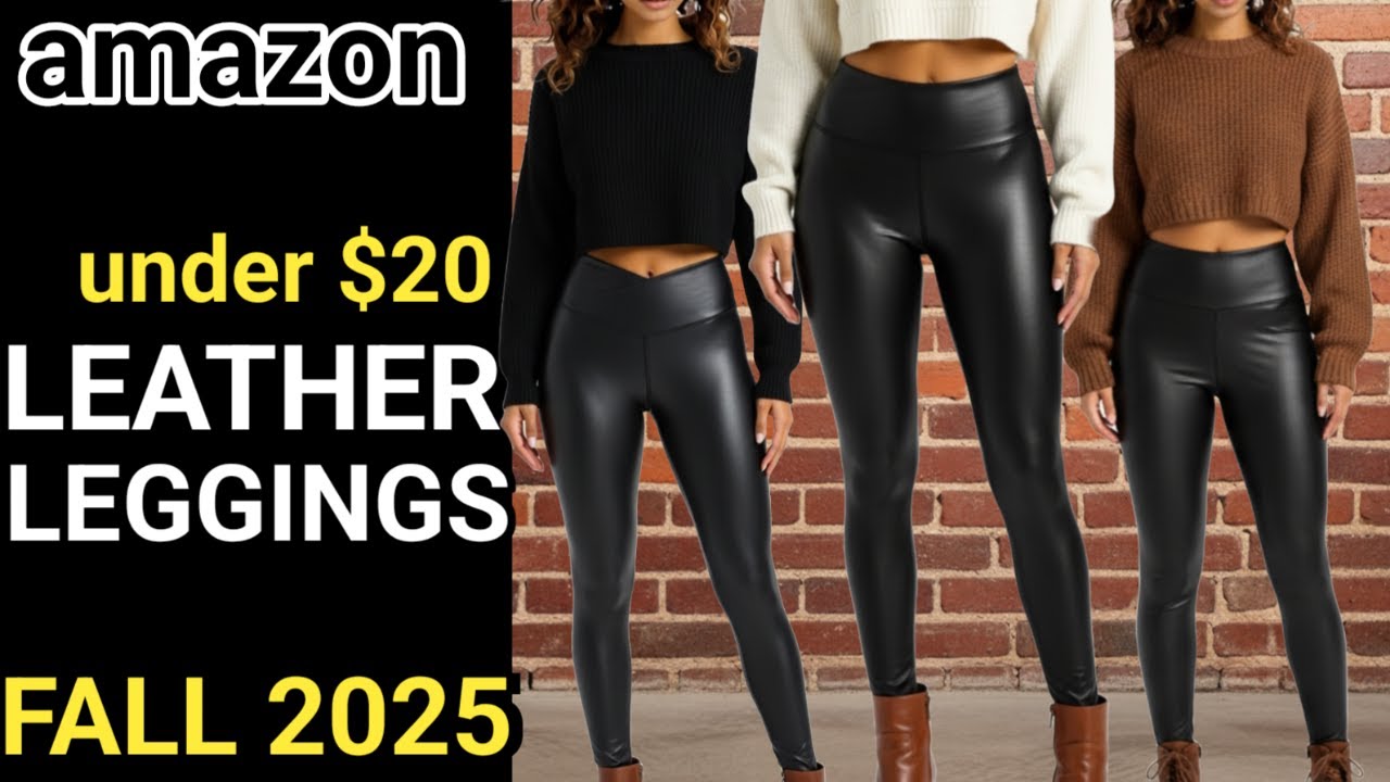 🔥10 BEST LEATHER LEGGINGS UNDER 20 mostly FOR FALL 2025 ON AMAZON model try on haul