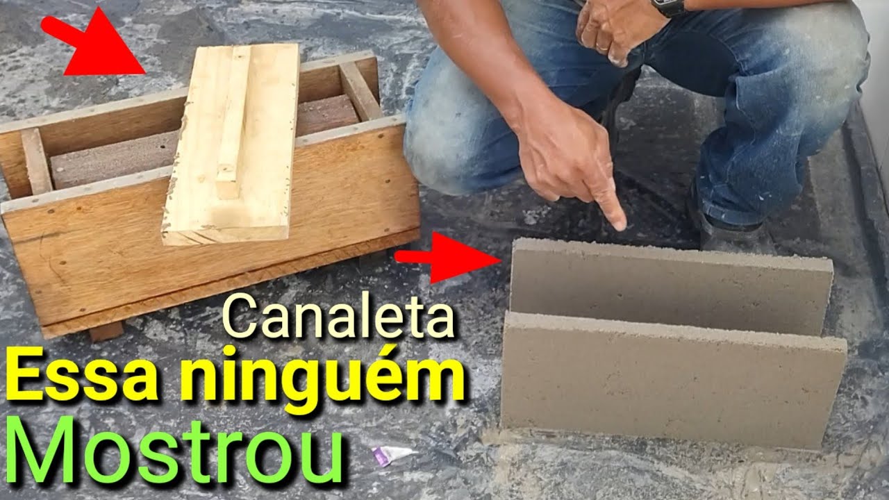 Fôrma econômica pra canaleta fácil fazer!