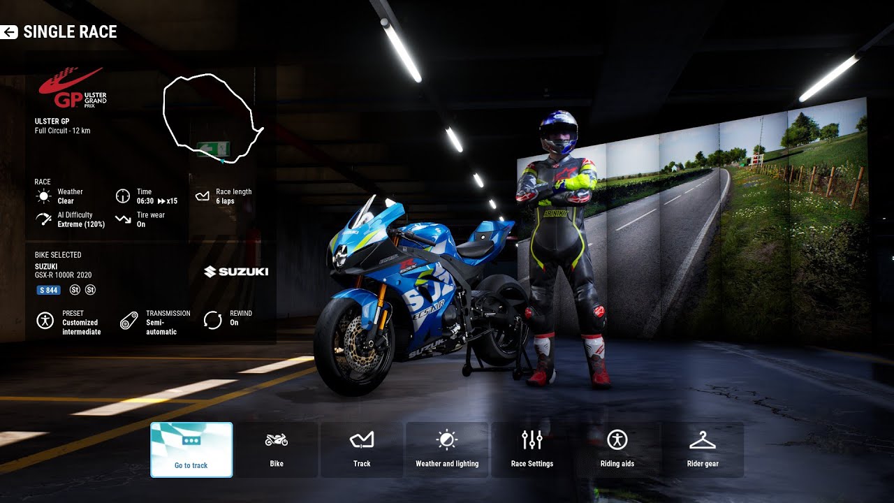 Ride 5 Live Gameplay Suzuki GSX-R 1000R - Practice at Ulster GP Circuit