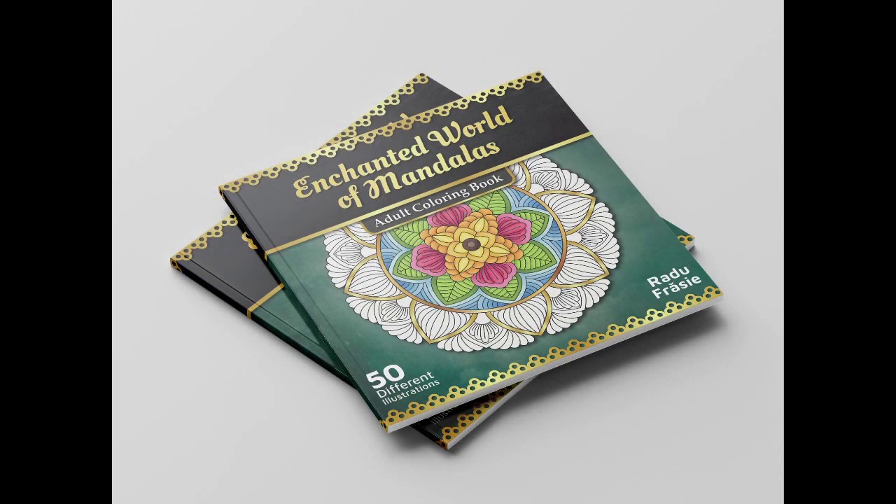 Enchanted World of Mandalas by Radu Frasie - flip through on mock-up