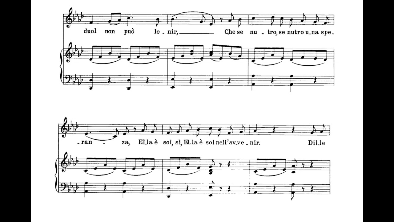 Vaga luna che inargenti (V. Bellini) Score Animation