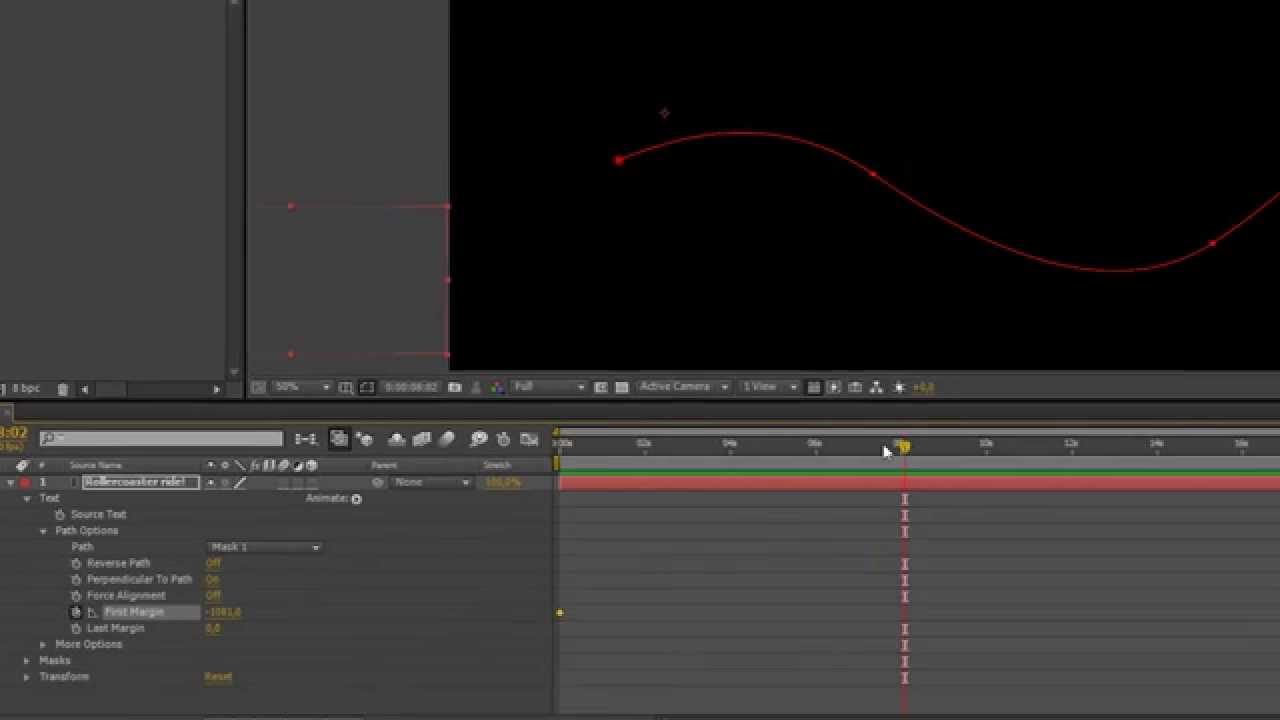 After Effects path text