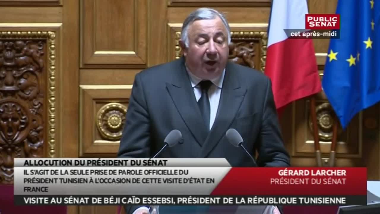 Discours de Gérard Larcher et du Président Essebsi - EVENEMENT (07/04/2015)