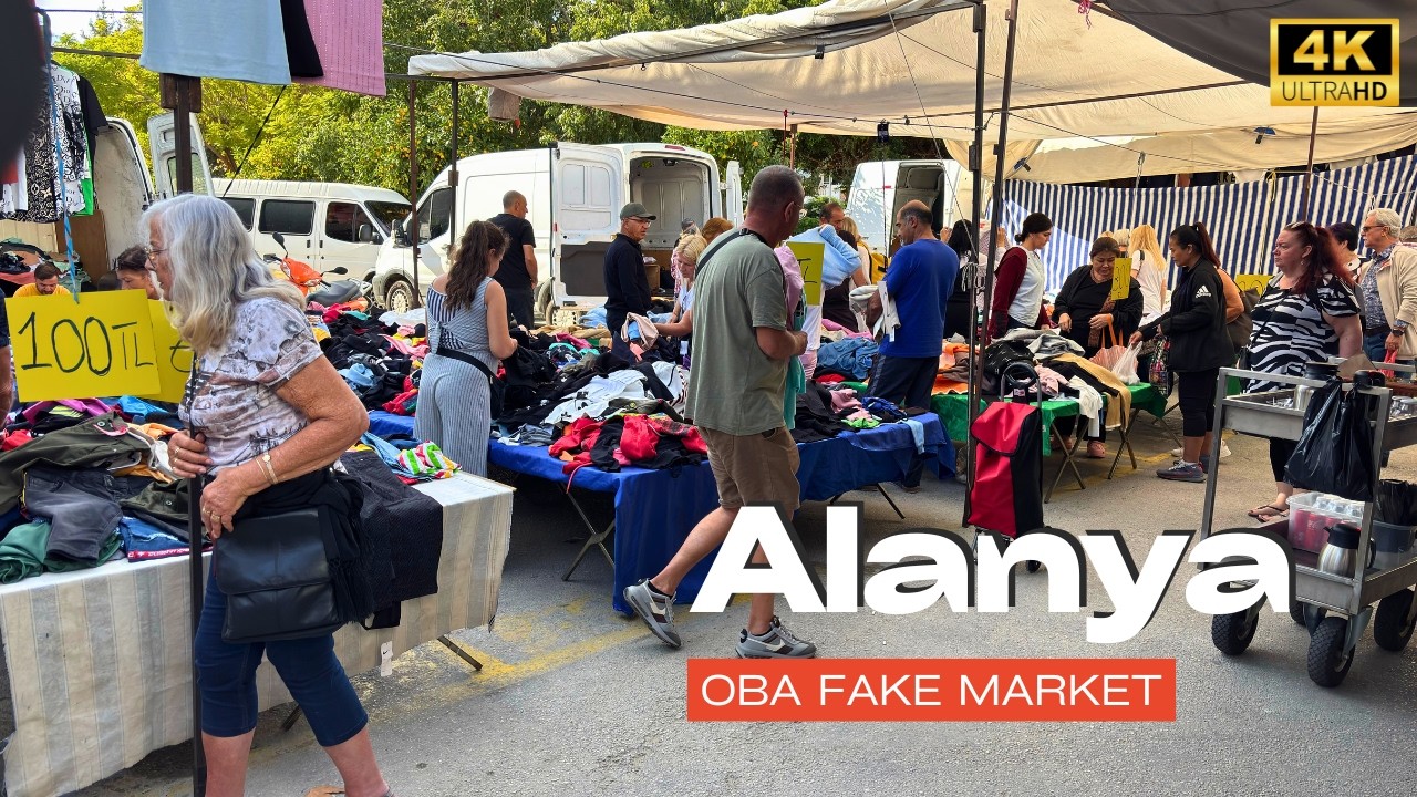 Alanya Oba Fake Market 2025 | End Season Prices Dropped! Walking Tour Antalya Turkey [4K HD/60 fps]