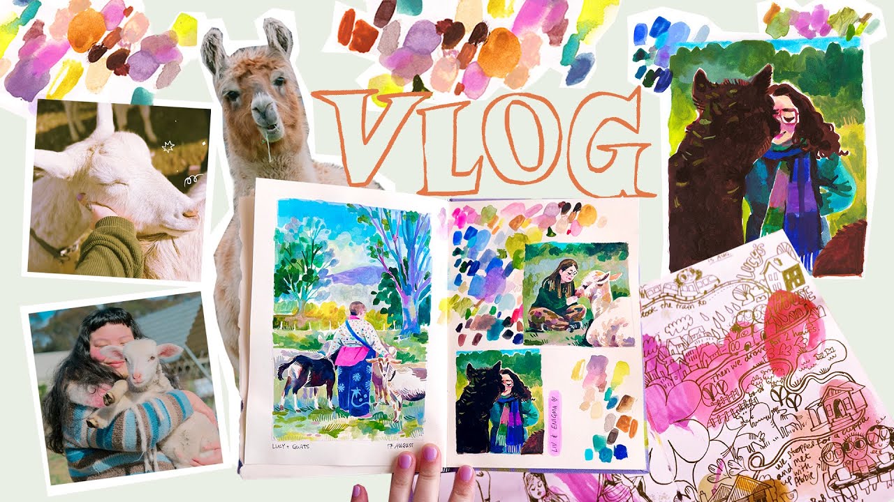 VLOG 𖧧 Art, Llamas, Goats, and Friends