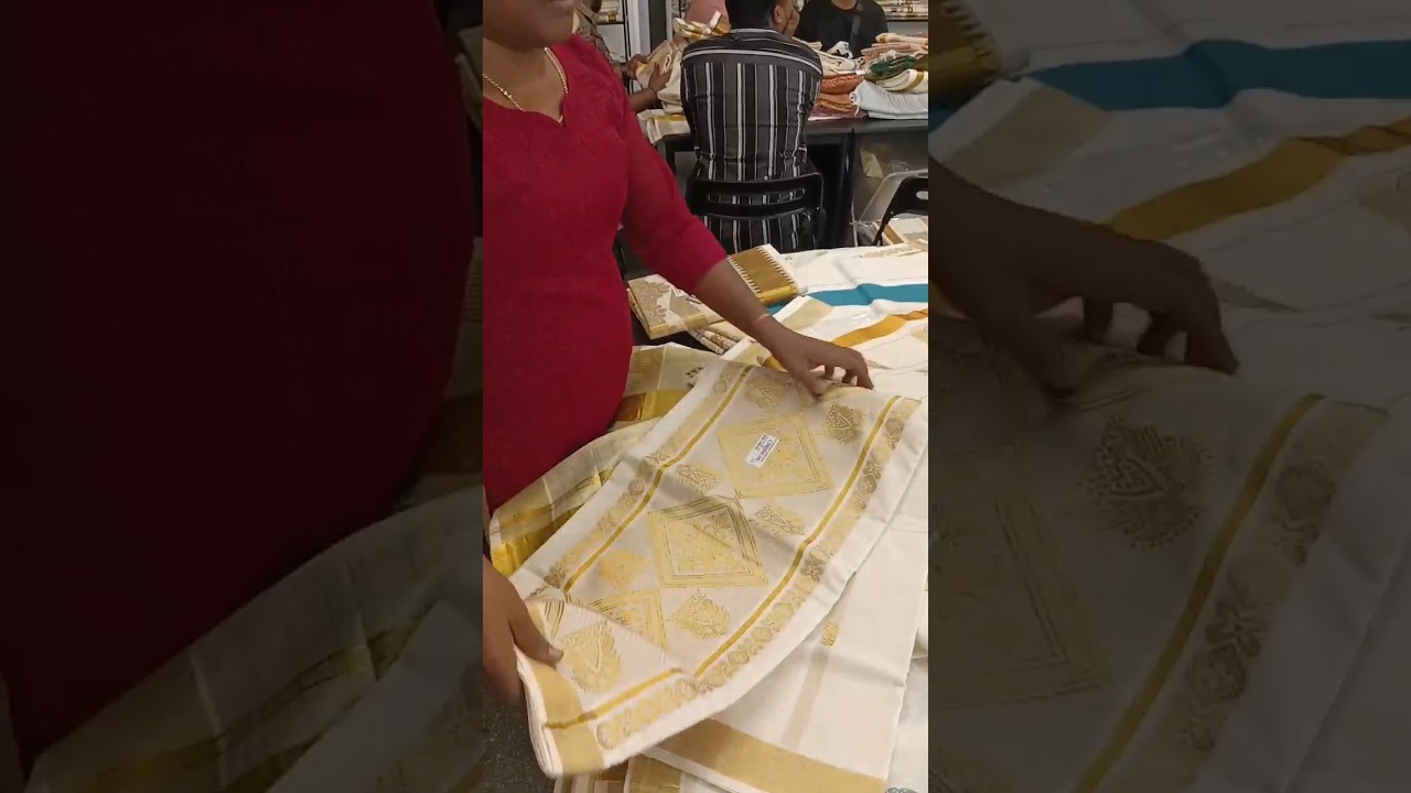 Handmade Kerala saree for my beautiful wife #saree #keralasaree #thiruvananthapuram #handmadesaree