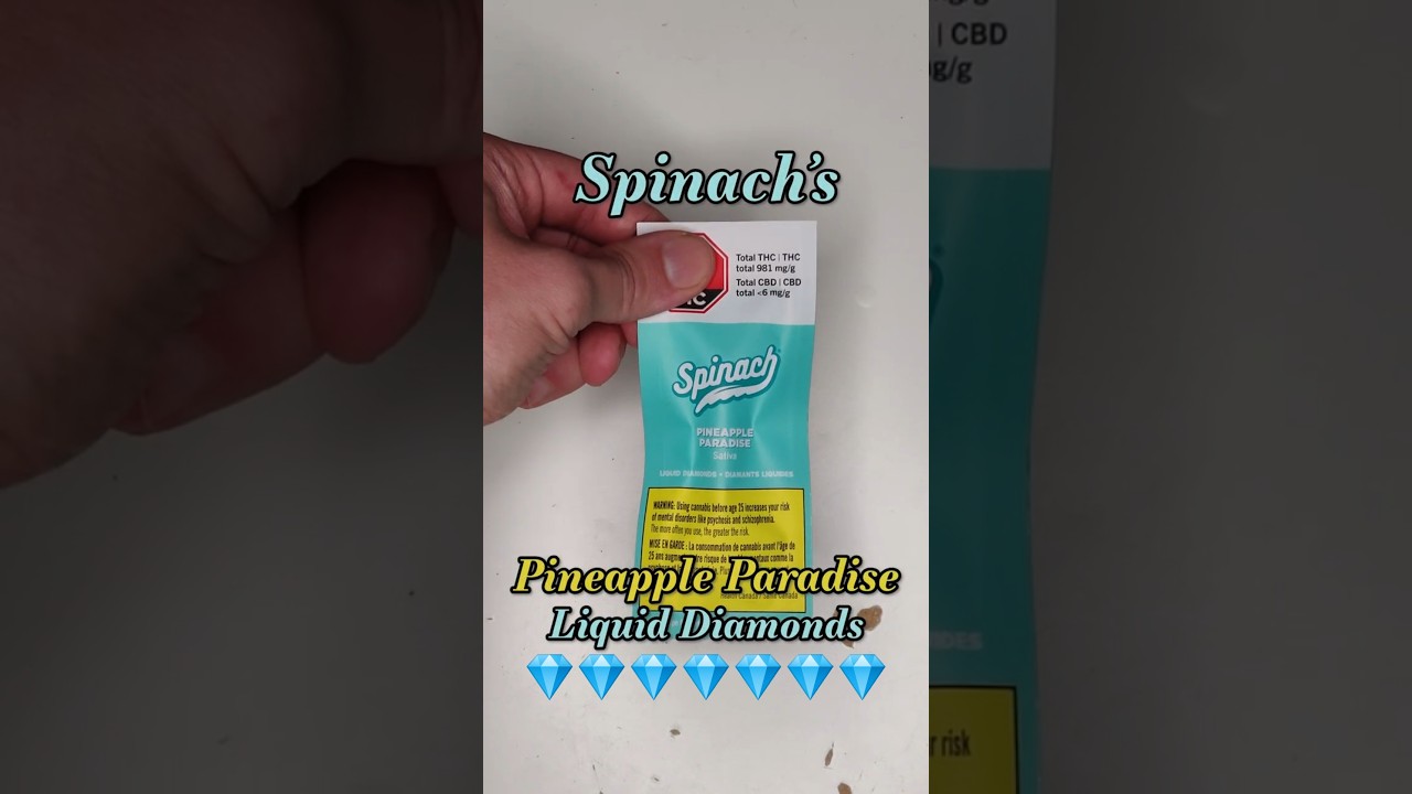 Spinach Pineapple Paradise Liquid Diamonds Sativa 510 vape | #diamonds #pineapple #unboxing