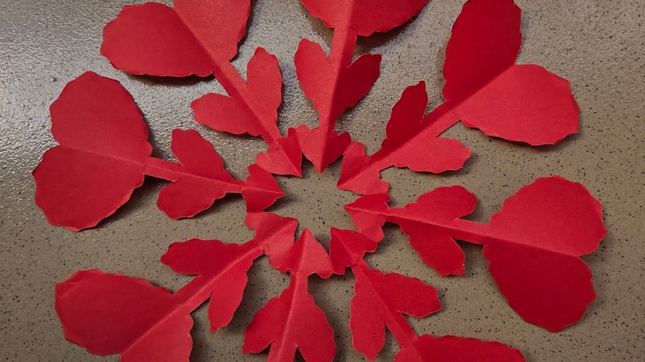 How to make this beautiful Heart shaped Paper Snowflakes Craft