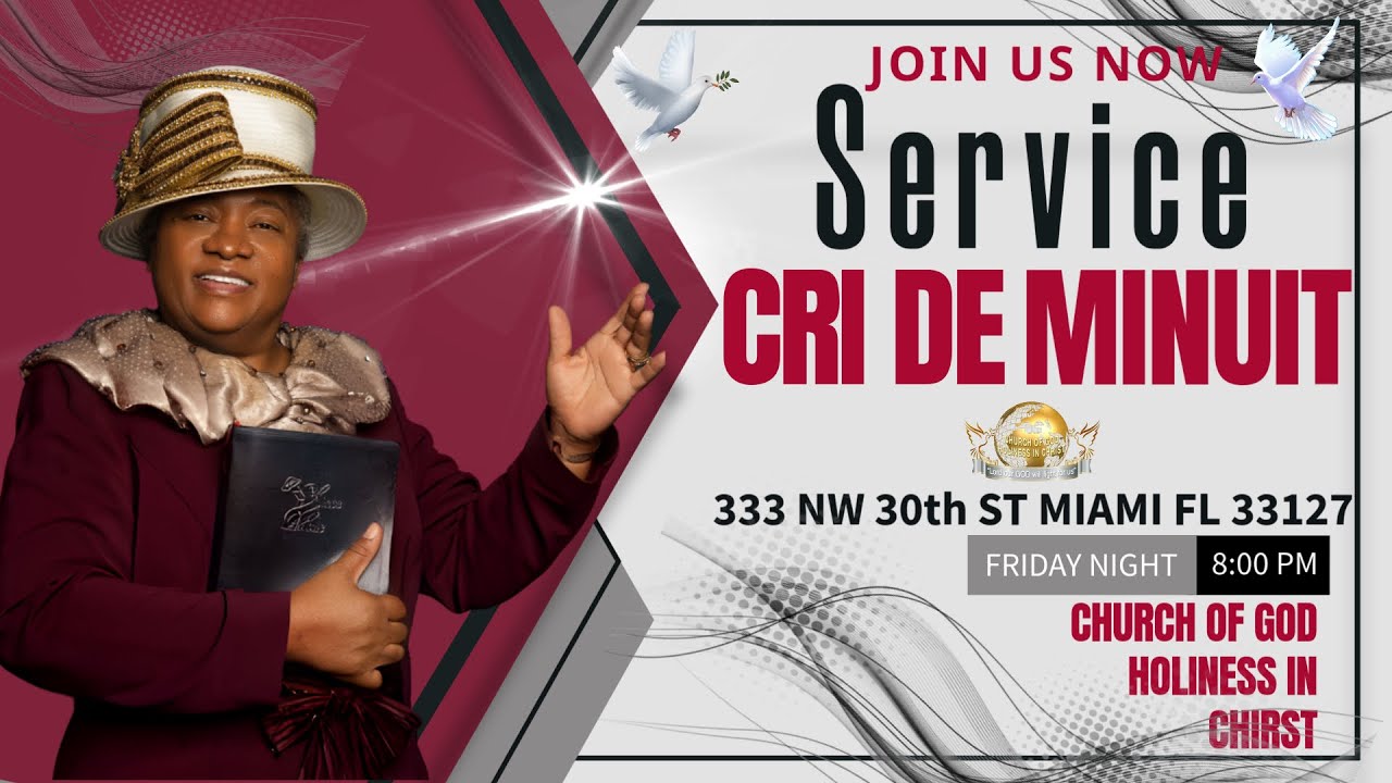 EGLISE DE DIEU SAINTETÉ EN CHRIST | Vendredi Cri De Minuit Service  | 8.15.25 |