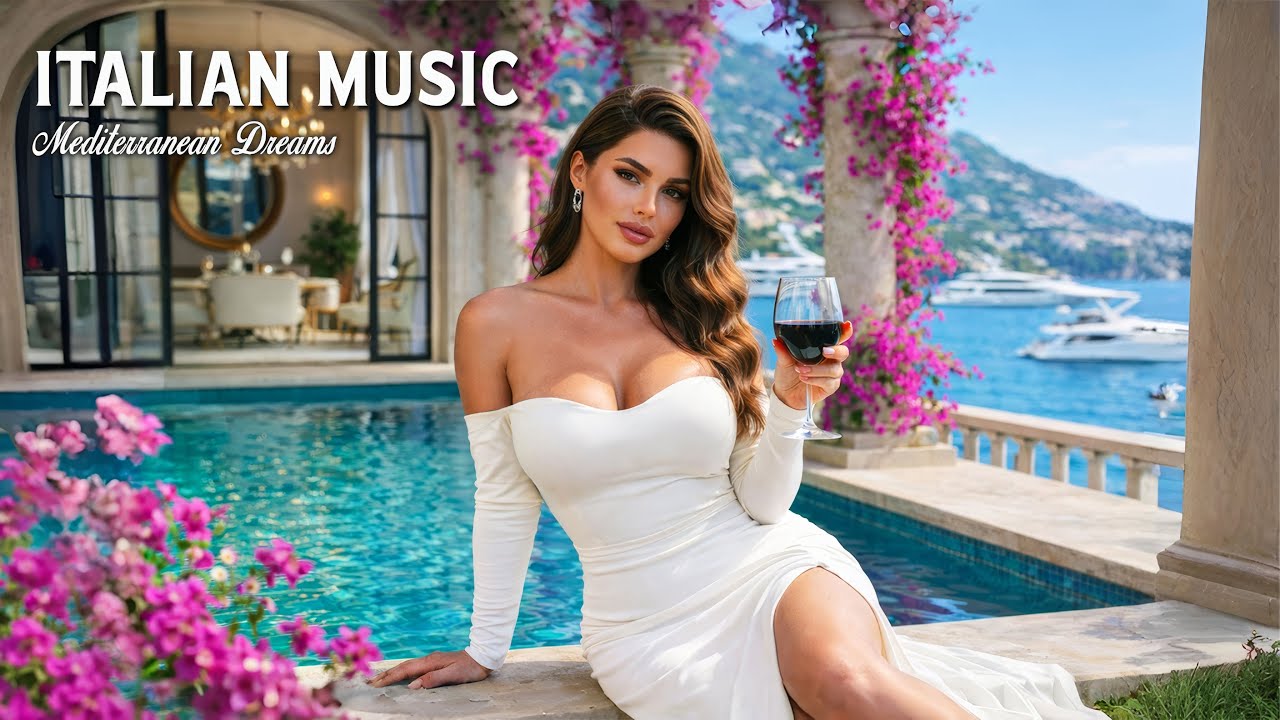 Mediterranean Chill Escape 🌊 Relaxing Italian Music & Luxury Coastal Scenery 4K