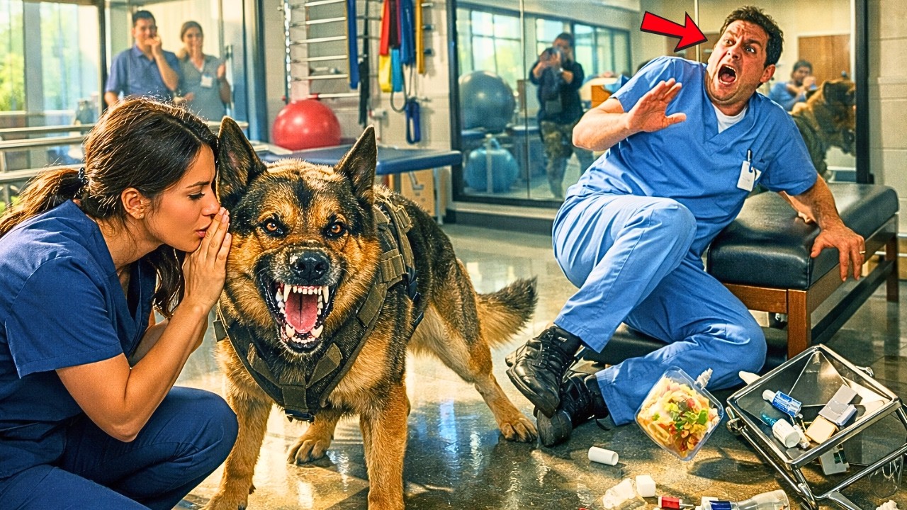 Der K9 Knurrte Jeden Arzt An, Bis Die Neue Schwester Den Rufnamen Eines Gefallenen SEAL Flüsterte!