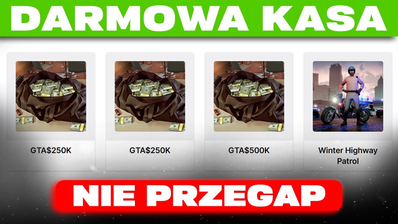 DARMOWY MILION od ROCKSTARA, SPECJALNY POLICYJNY STR&Oacute;J | GTA ONLINE