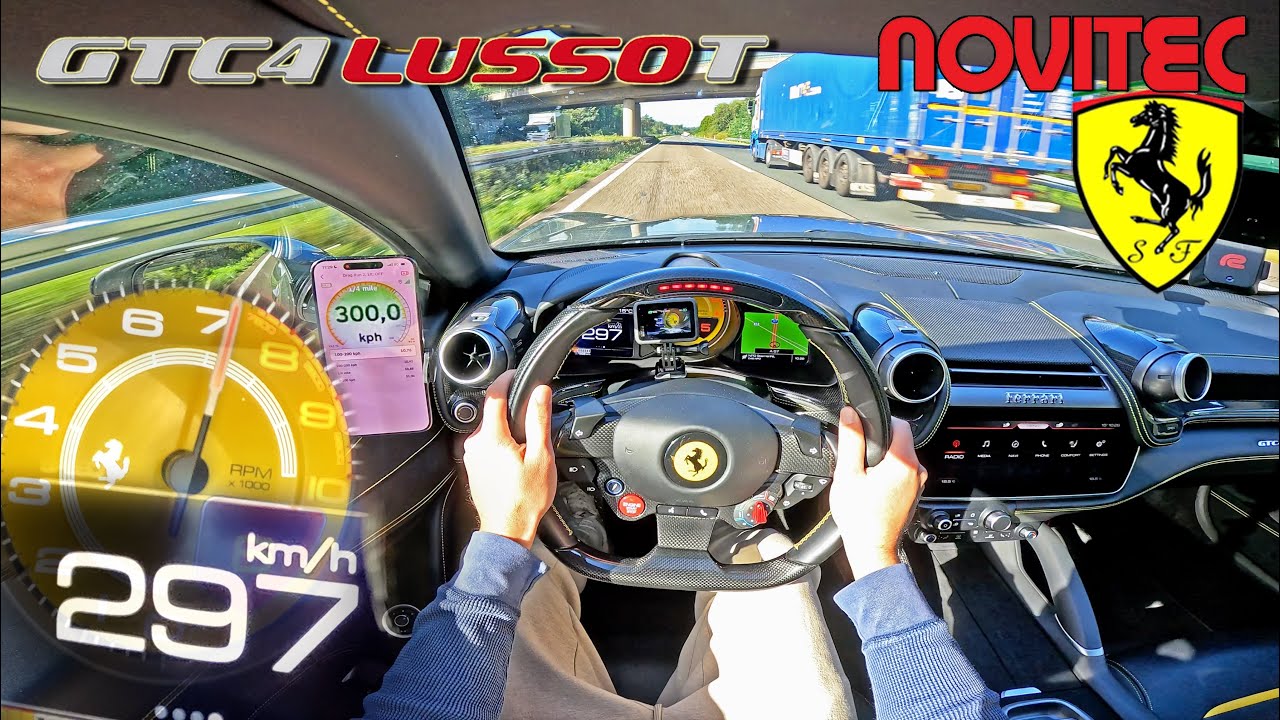 Ferrari GTC4 LUSSO T NOVITEC // 300KM/H POV on AUTOBAHN