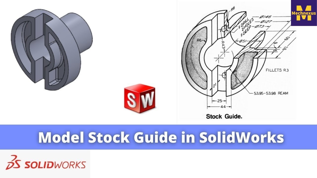Model Stock Guide in SolidWorks | SolidWorks Tutorial | SolidWorks Part Modeling |