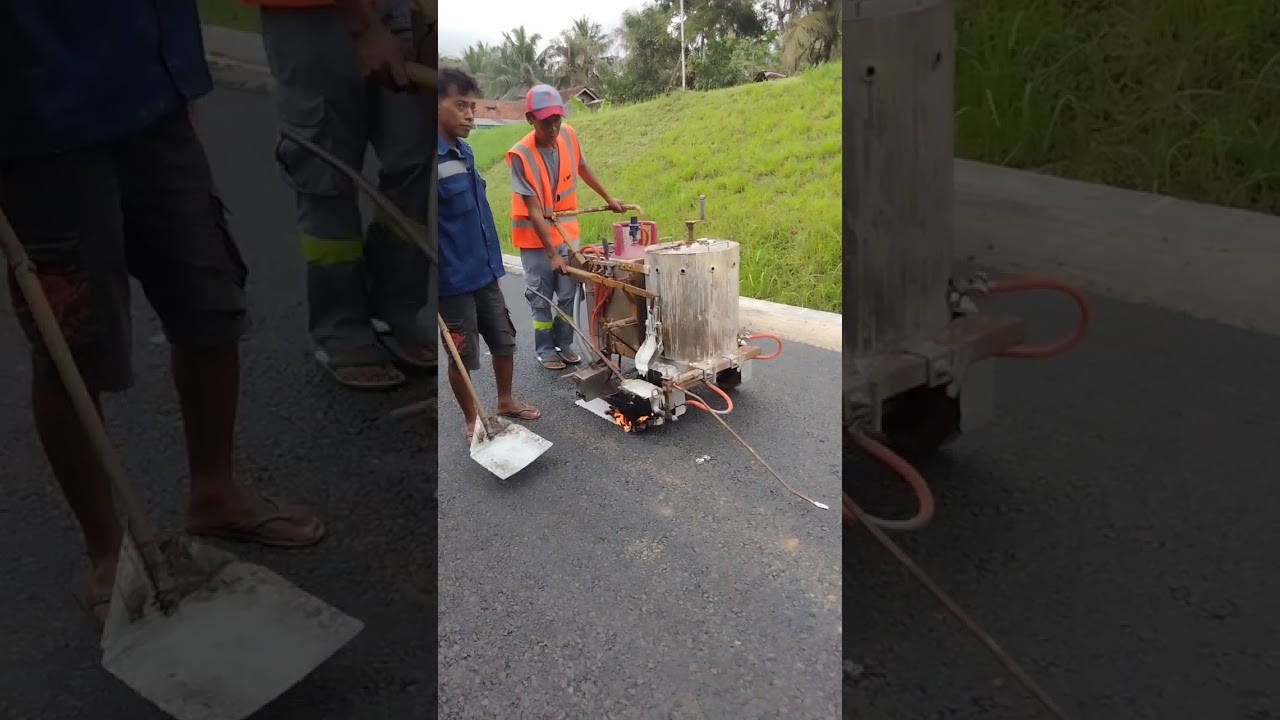 Yang belum tahu.. Begini cara membuat Marka jalan..