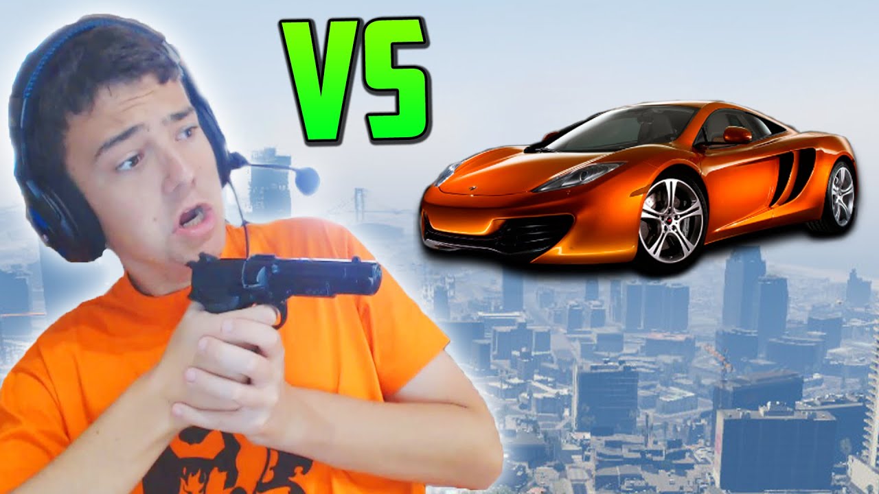 LO NUNCA VISTO!! INCREIBLE! - COCHES vs SNIPERS GTA V Online PS4