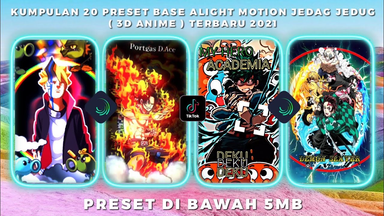 KUMPULAN 20 PRESET BASE ALIGHT MOTION JEDAG JEDUG ( 3D ANIME ) TERBARU 2021 | PRESET DIBAWAH 5MB