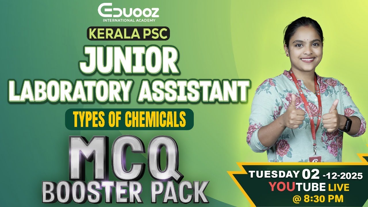 Kerala PSC JLA | Types of chemicals | MCQ Booster Pack | Eduooz Academy Live Part -1