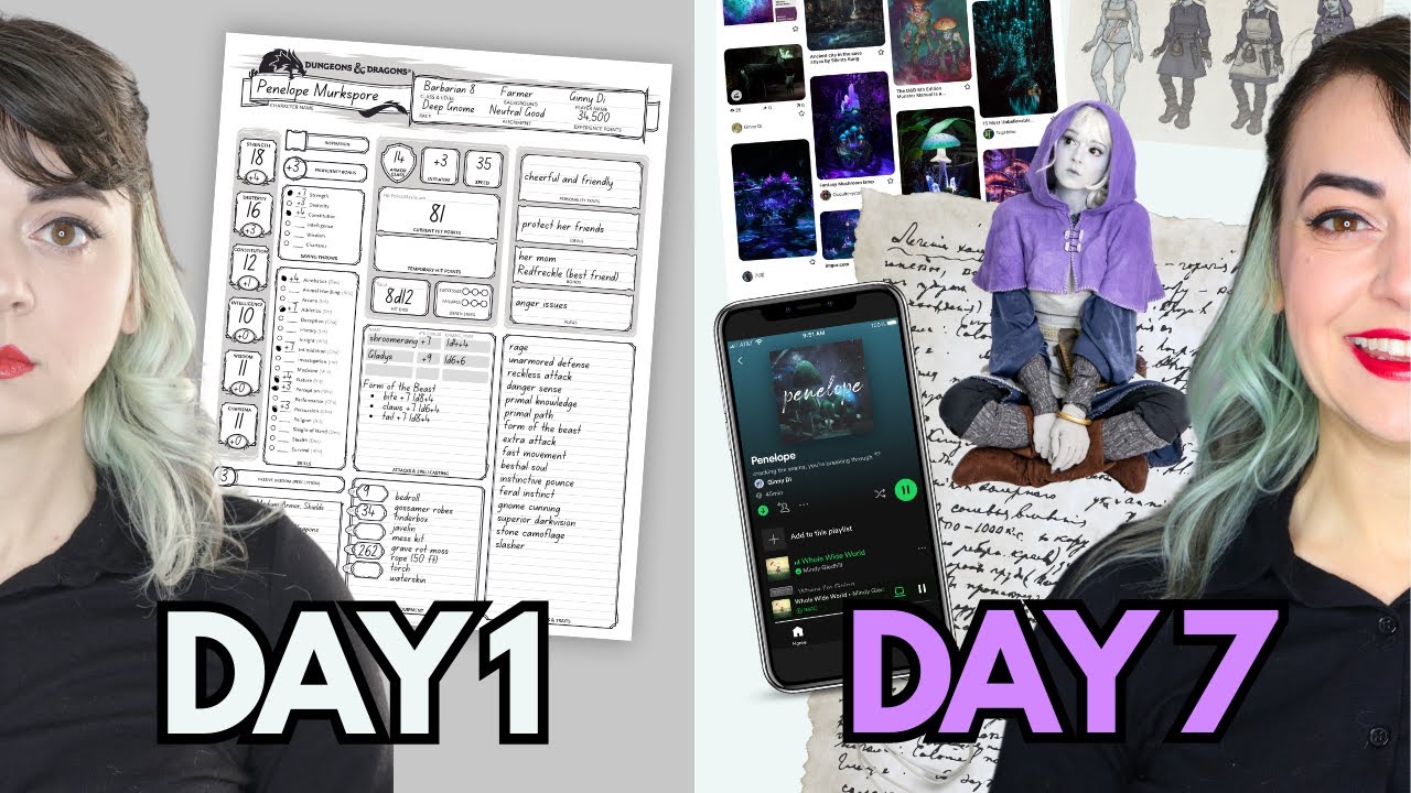 I did a 7-day D&D character development challenge