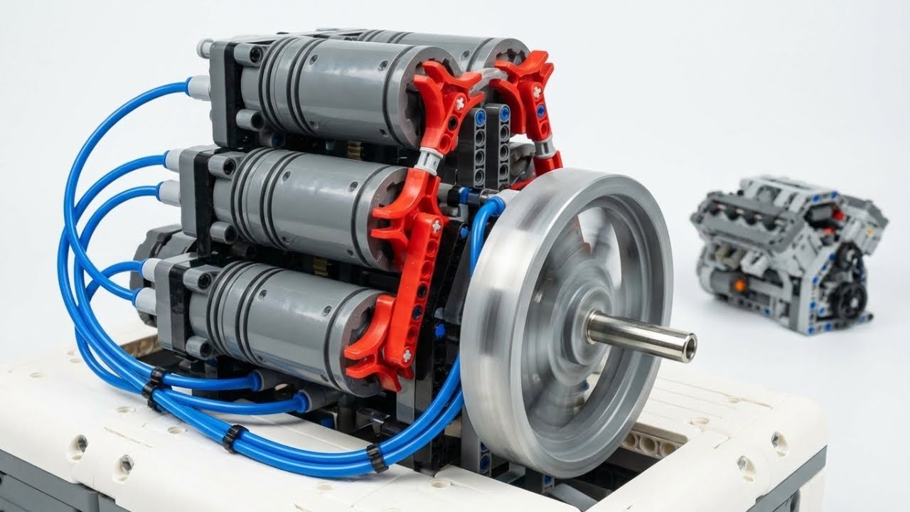 V6 vs i3: Building the Ultimate Lego Pneumatic Engine