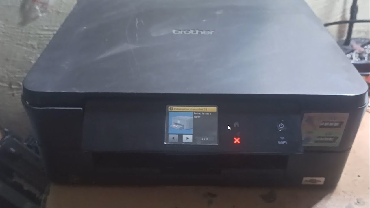 Brother dcp-j562dw initialisation impossible 35 حل الخطأ لطابعة بروذر