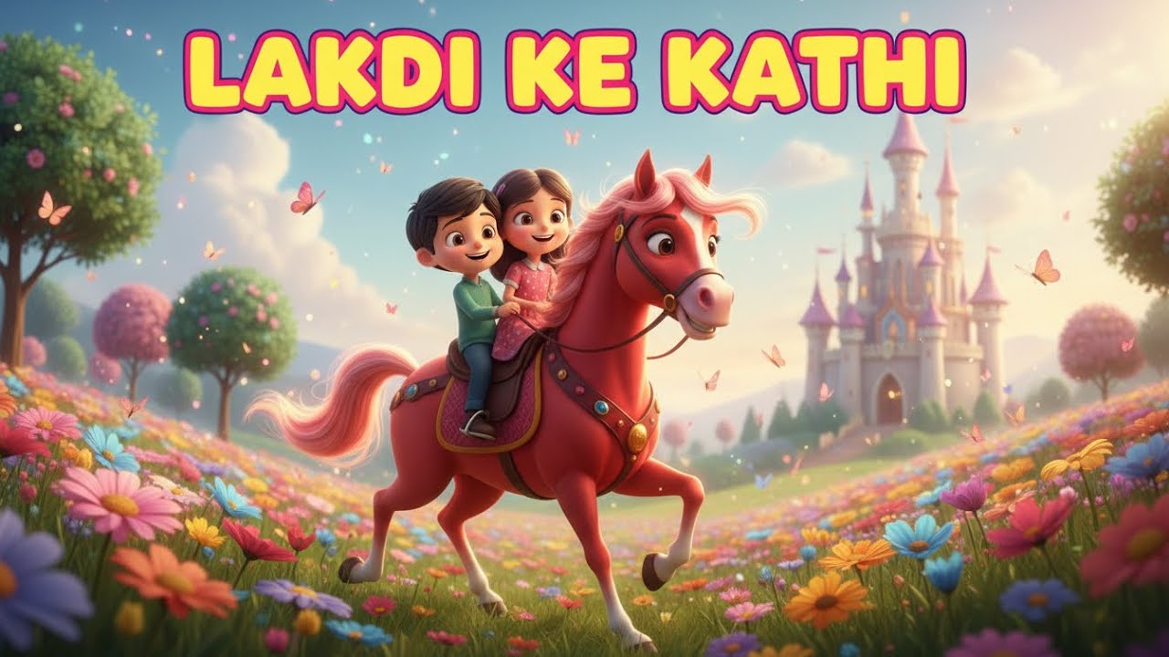 लकड़ी की काठी | Lakdi Ki Kathi, Kathi Ka Ghoda | Nursery Rhymes | Play & Giggles |