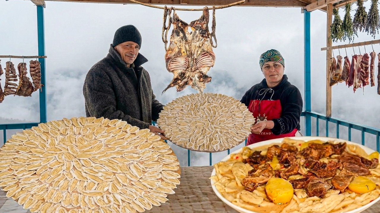 100 лет вкуса! Древний рецепт вяленого мяса и сюрхюллю из деревни.