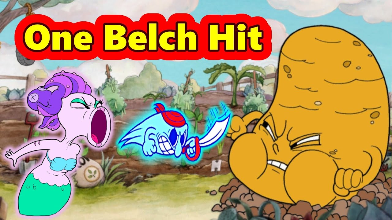Cuphead - играбельная Кала Мария ((One Belch Ko)) против всех боссов !!! 🌬️