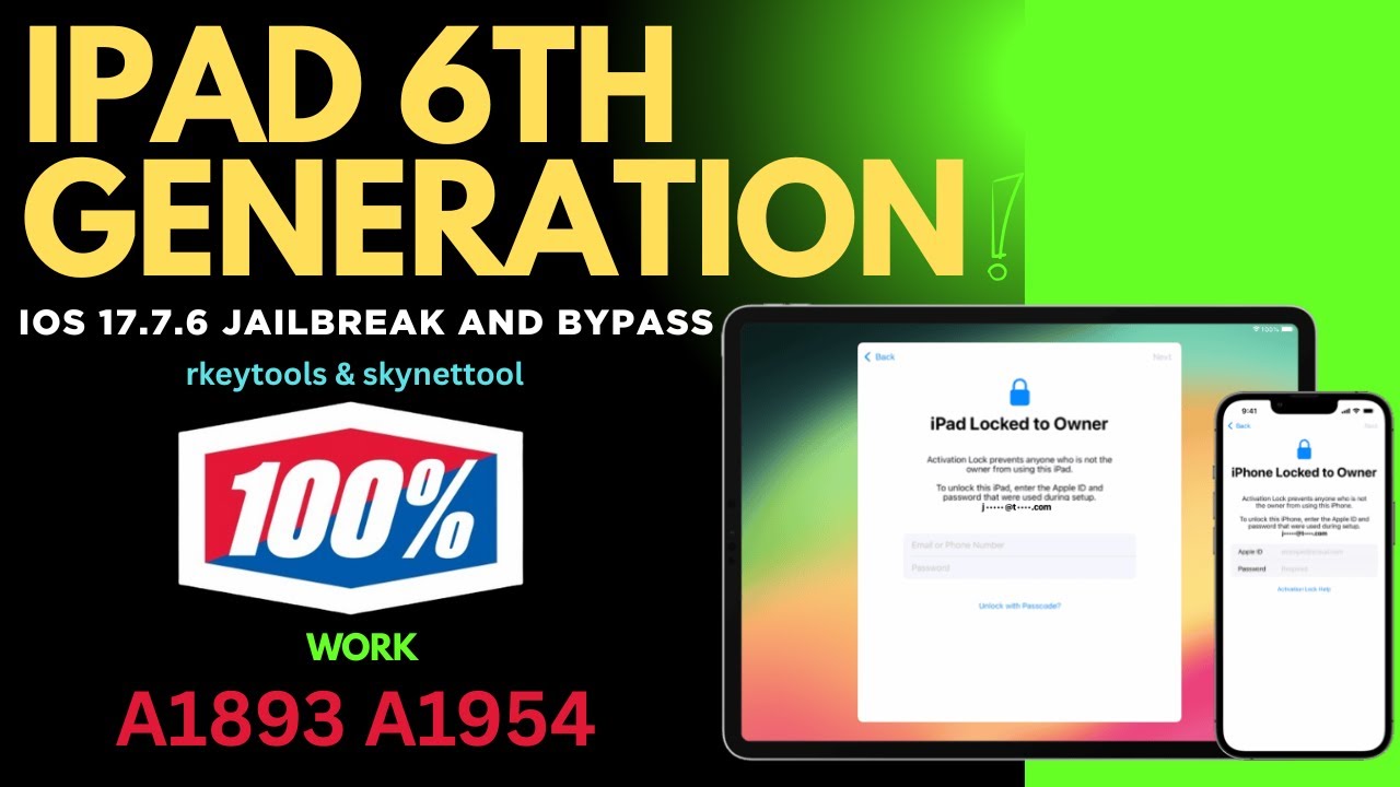How to Free Jailbreak iOS 17.7.6 iCloud Bypass Activation Lock for iPad 6th Generation A1893 A1954