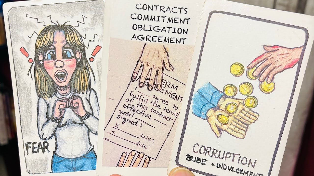 Made an agreement & accepted money to work against/distort you🤝In Fear & wanting to change course↪️
