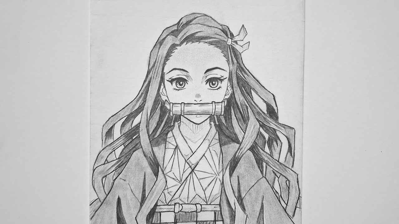 Drawing Nezuko from Demon Slayer | Full Sketch Process