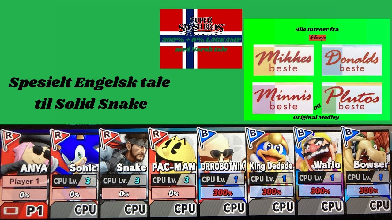 SSBU 300% + 0% Alle introer (fra Disney's Mikkes/Donalds/Minnis/Plutos beste) (Norsk/Norwegian)